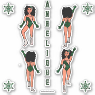 Adesivo Majorette Personalizada/Dancer Stickers Floresta #