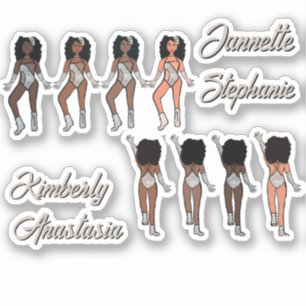 Adesivo Majorette Personalizado/Dançarino Stickers Silver