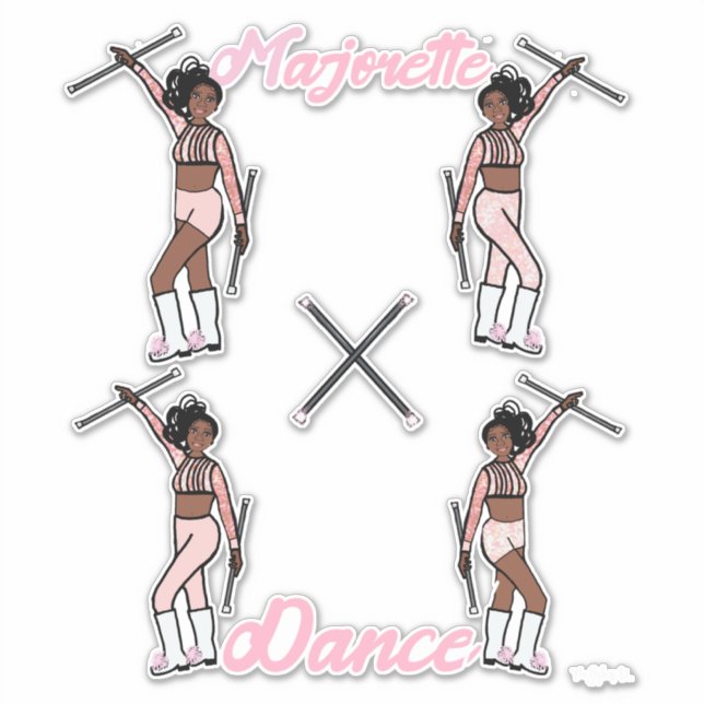 Adesivo Majorette Quick Change Stickers (Pink Spark) (Frente)