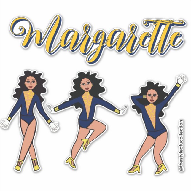Adesivo Majorette Tri- Pose Blue/Yellow Diamond #2 (Frente)