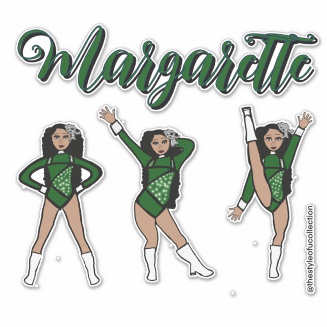 Adesivo Majorette Tri- Pose / Green Diamond # 2 (Frente)