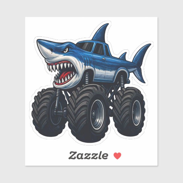 Adesivo Mako Shark Monster Truck (Folha)