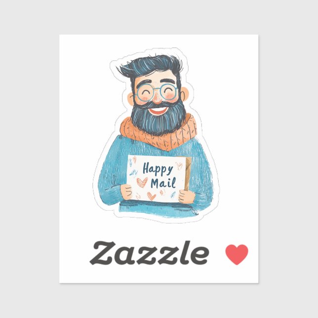 Adesivo Mala Feliz, Man Sticker (Folha)