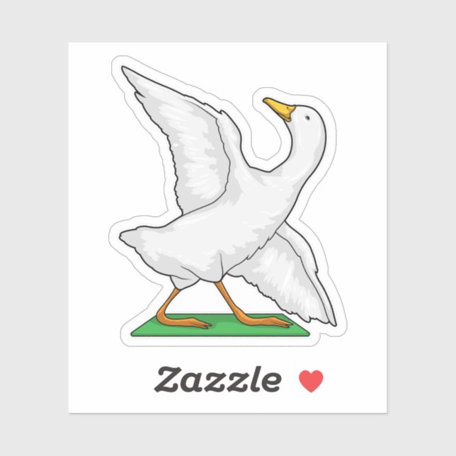 Adesivo Malhação de Meditação de Yoga Duck (Folha)