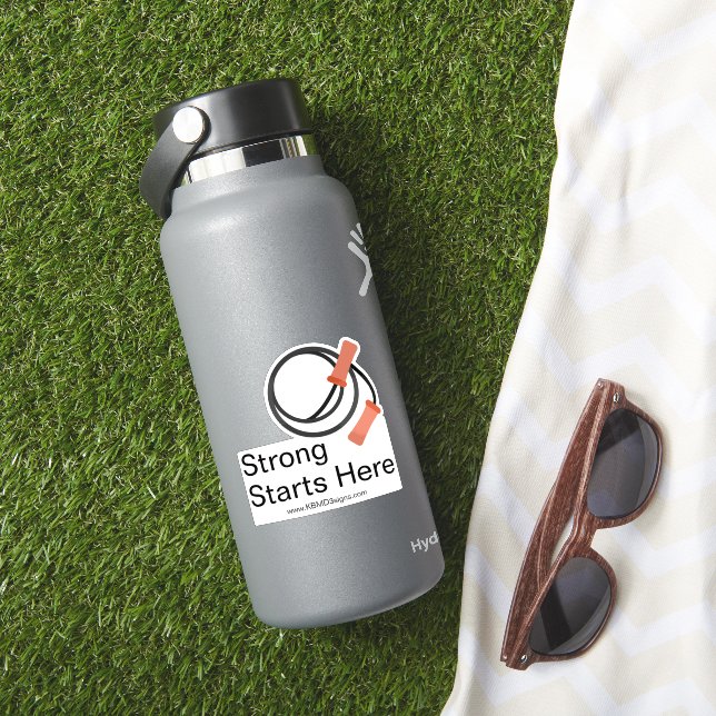 Adesivo Malhação Iniciante - Personalizado www - Strong St (HydroFlask Insitu)