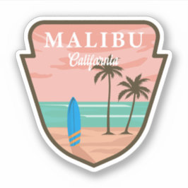 Adesivo Malibu Sticker California Beach Malibu - Bag de Bo