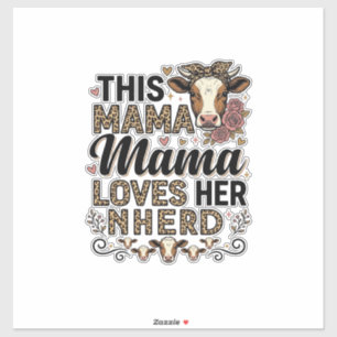 Adesivo Mama Ama Seu Rebanho Camisa Vintage Vaca Mãe Desig