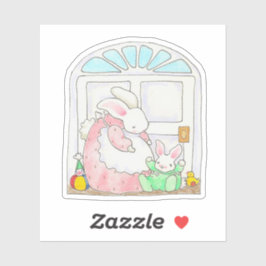 Adesivo Mama Bunny e Baby Sticker
