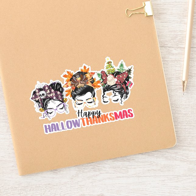 Adesivo Mama de pãozinho Feliz Hallowthanksmas (Notebook)