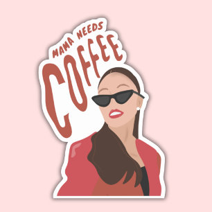 Adesivo Mamãe Precisa De Café, Coffee Cote Da Mãe