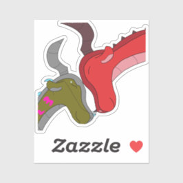 Adesivo Mamma & Baby Dragon Love Custom-Cut Vinyl Sticker