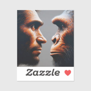 Adesivo  man confronting his evolutionary origin