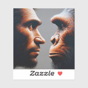 Adesivo man confronting his evolutionary origin