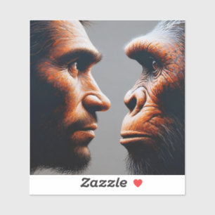 Adesivo man confronting his evolutionary origin