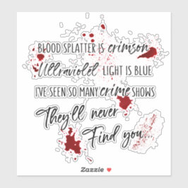 Adesivo Manchas De Sangue São Vermelho De Crimson | Mistér