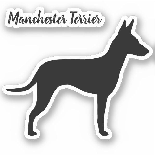 Adesivo Manchester Terrier Dog Silhout Vinyl Sticker (Frente)