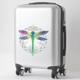 Adesivo Mandala de libélula colorida mágica