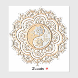 Adesivo Mandala de Ouro & Prata