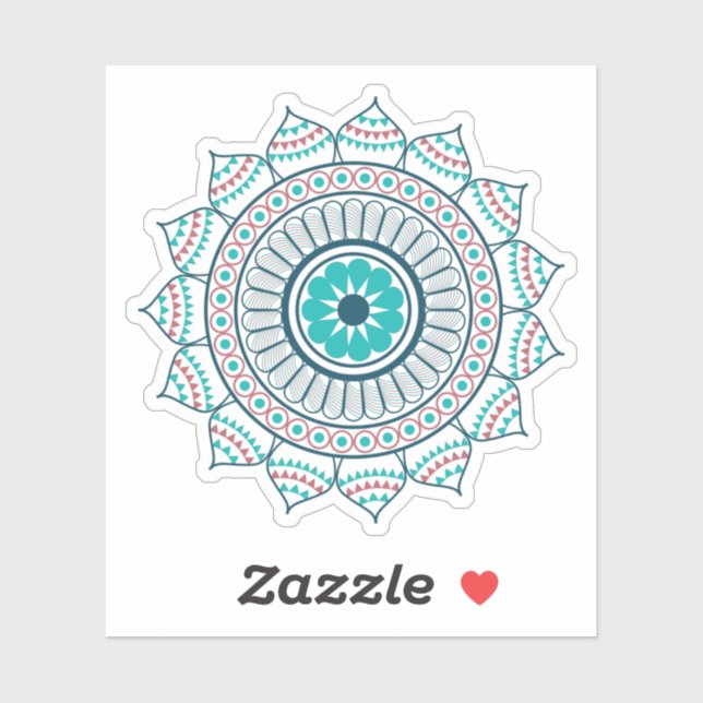 Adesivo Mandala do Lótus Azul (Folha)
