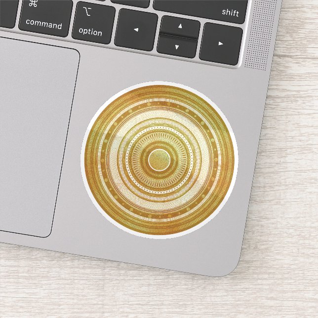 Adesivo Mandala Dourado e Brilhante (Detalhe)
