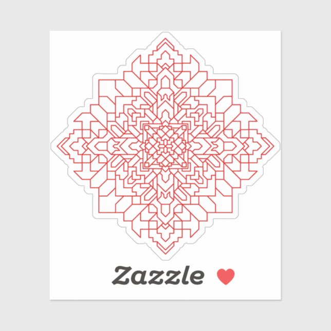 Adesivo Mandala Geométrica #14 (Folha)