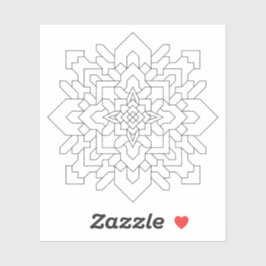 Adesivo Mandala Geométrica #1 Limpar