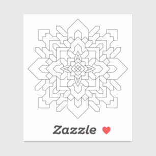 Adesivo Mandala Geométrica #1 Limpar