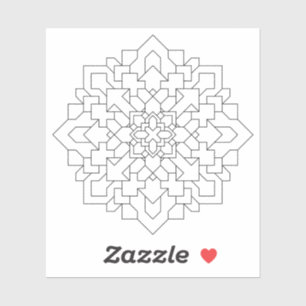 Adesivo Mandala Geométrica #3 Limpo