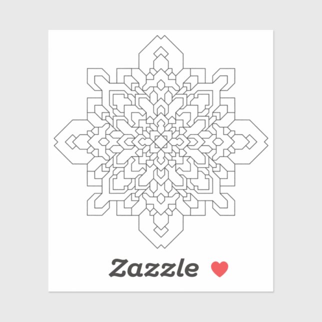 Adesivo Mandala Geométrica #4 Limpo (Folha)