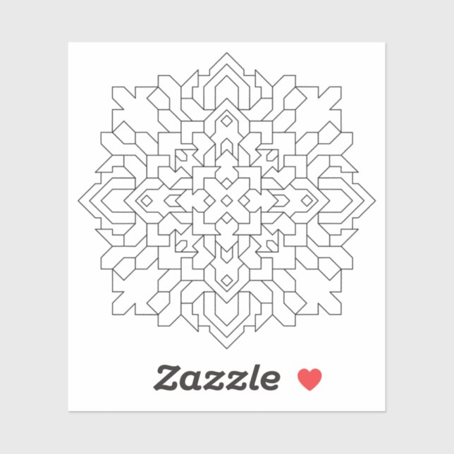 Adesivo Mandala Geométrica #6 Limpar (Folha)