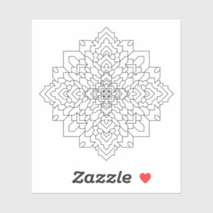 Adesivo Mandala Geométrica #7 Limpo