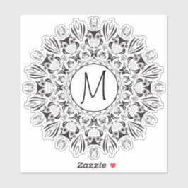 Adesivo Mandala Owl Clear Round Monographic Sticker