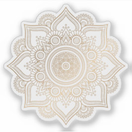 Adesivo Mandala Retro desenho à mão dourado tatuagem