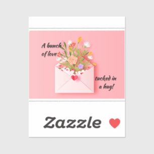 Adesivo Mande um abraço e um amor!