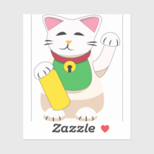 Adesivo Maneki Neko ou Beckoning Cat