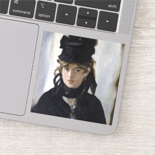 Adesivo Manet - Berthe Morisot com um buquê de violetas