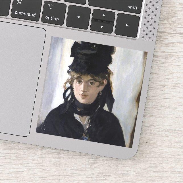 Adesivo Manet - Berthe Morisot com um buquê de violetas (Detalhe)