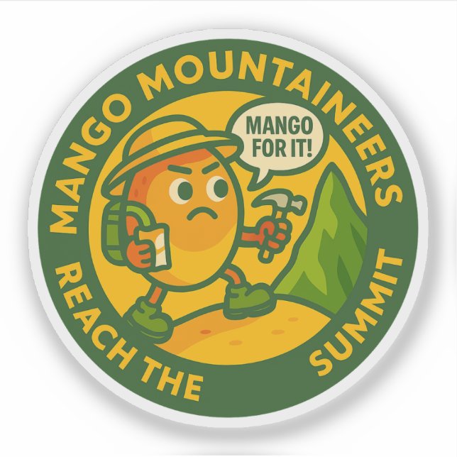 Adesivo Mango Mountaineers Reach The Summit (Frente)