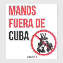 Adesivo Manos Fuera De Cuba