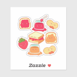 Adesivo Manteiga De Amendoim E Geleia De Morango
