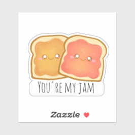 Adesivo Manteiga De Amendoim E Torrada De Morango