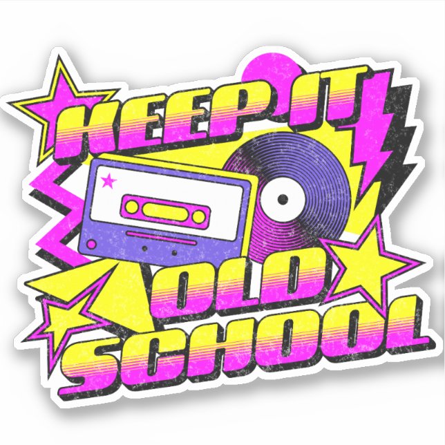 Adesivo Mantenha a velha escola (Frente)