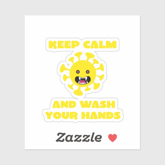 Adesivo Mantenha calma (Folha)