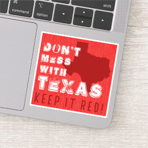 Adesivo Mantenha o decal do carro do Texas RED - autocolan