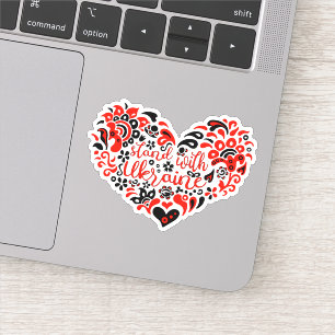 Adesivo Mantenha-se firme com a Ucrânia, com as letras e o