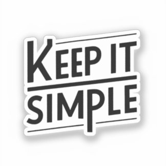 Adesivo Mantenha Simples Citação Minimalista de Design