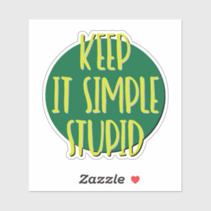 Adesivo Mantenha Simples Slogan Estúpido De 12 Etapas