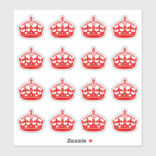 Adesivo Manter Calmo Coroa Vermelha