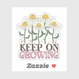 Adesivo Manter Em CRESCENTE Cotações Positivas Flores Retr