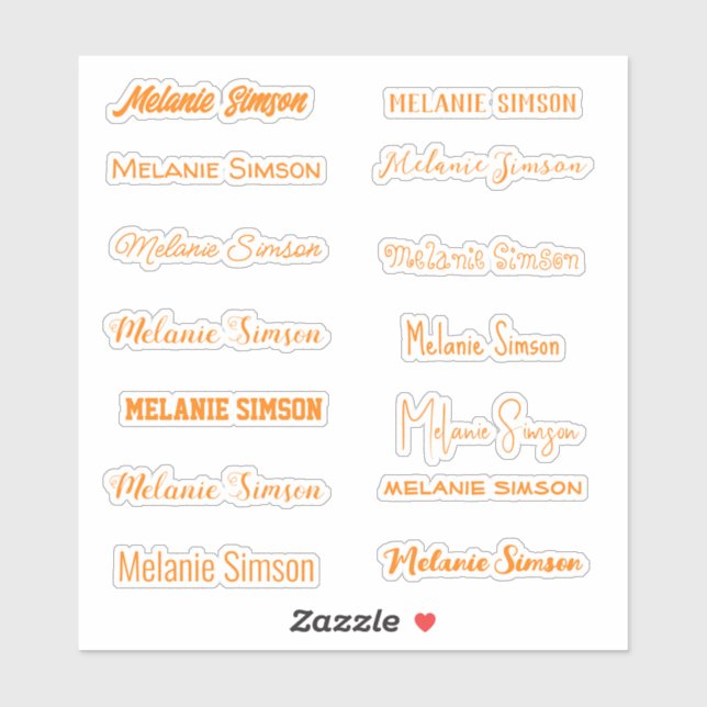 Adesivo Manuscrito de script Halloween do Na moda de Orang (Folha)